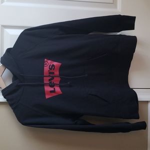LEVI'S black hooded sweatshirt size M
